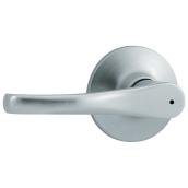 Weiser Grapevine Privacy Lever - Satin Chrome - Universal Handing - Adjustable 2 3/8-in or 2 3/4-in Backset