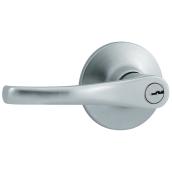 Weiser Safe Lock Grapevine Keyed Entry Lever - Satin Chrome - Reversible Lever - Adjustable 2 3/8-in or 2 3/4-in Backset