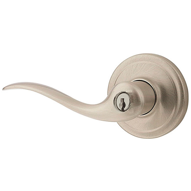 Weiser Locking Entrance Lever - Toluca - Satin Nickel