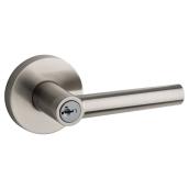 Keyed Door Lever - "Milan" - Satin Nickel