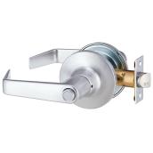 Tell 4000 Commercial Privacy Lever - Satin Chrome - Reversible Handing - Adjustable 2 3/4-in or 2 3/8-in Backset