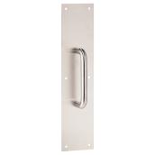 Tell Commercial-Grade Pull Plate - Brass - Stainless Steel - 15-in L x 3 1/2-in W