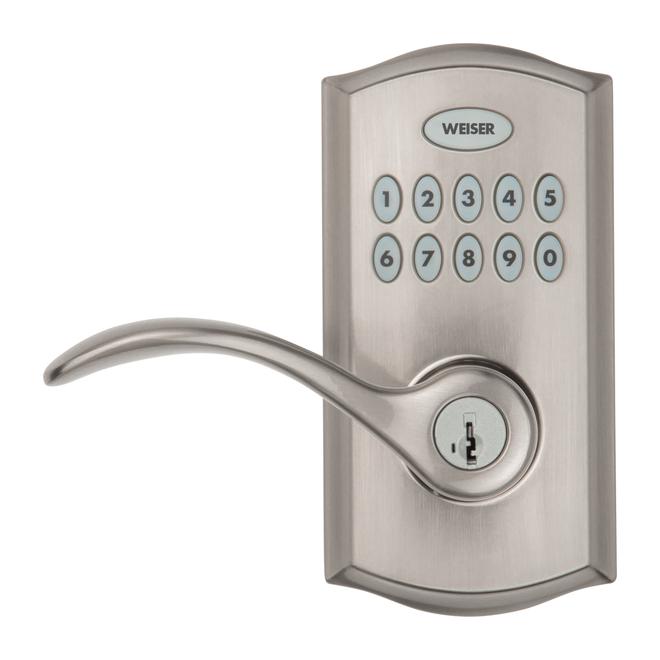 Weiser Smartcode 10 Satin Nickel Electronic Lever and Deadbolt