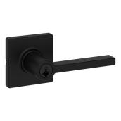 Weiser Casey Matte Black SmartKey Entry Lever Handle with SmartKey Technology