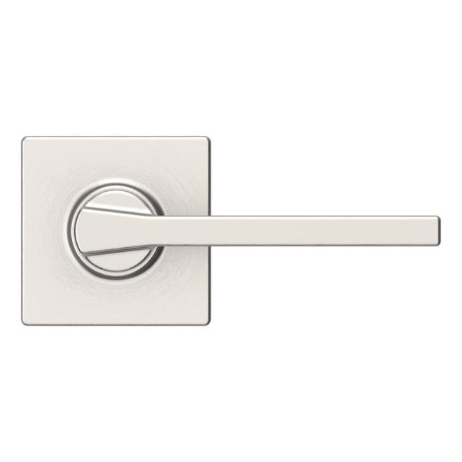Weiser Casey Satin Nickel Square Passage Lever Handle without Deadbolt