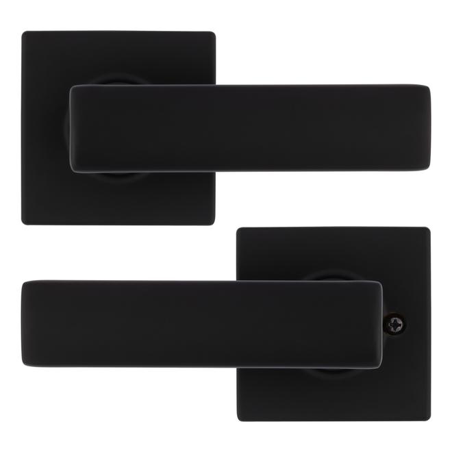 Weiser Breton Matte Black Passage Door Lever Handle