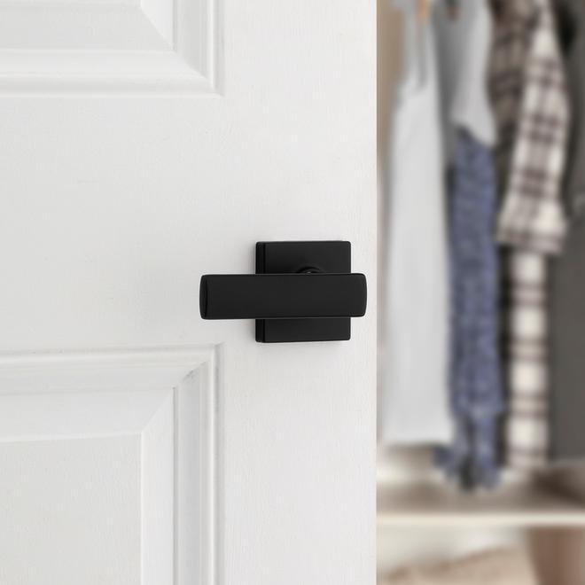 Weiser Breton Matte Black Passage Door Lever Handle