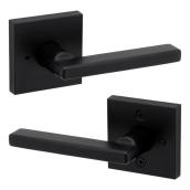 Weiser Halifax Matte Black Privacy Lockable Lever Handle for Bathroom and Bedroom