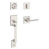 Weiser Amador Satin Nickel Entry Handleset with Lever Handle and SmartKey Technology