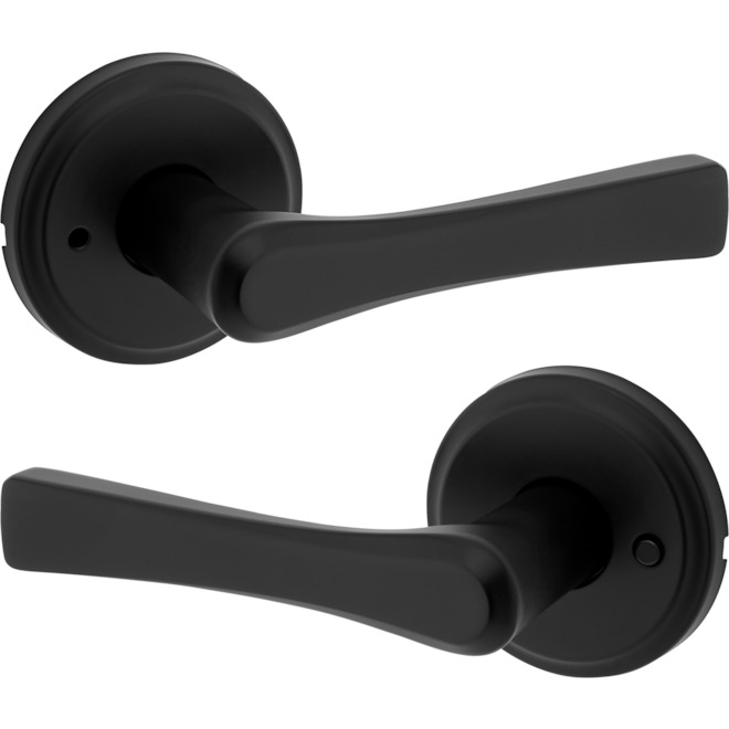 Weiser Katella Privacy Lever Black Matte Zinc Reversible