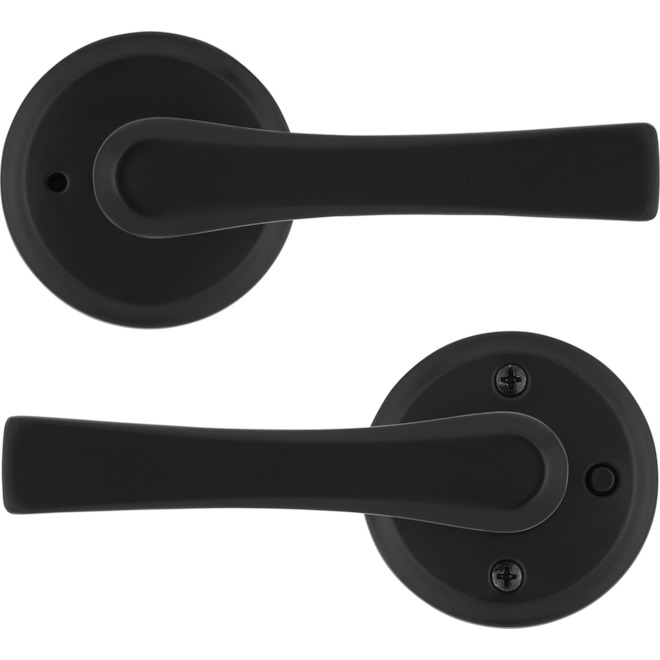 Weiser Katella Privacy Lever Black Matte Zinc Reversible