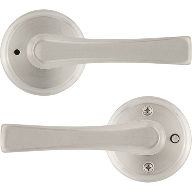 Weiser Katella Privacy Lever Zinc Satin Nickel Finish