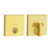 Weiser Downtown KW1 Satin Brass 1 Cylinder SmartKey Deadbolt