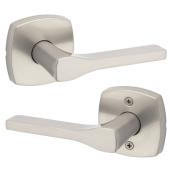 Weiser Prague Satin Nickel No Deadbolt Reversible Passage Lever Single Pack