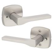 Weiser Prague Satin Nickel No Deadbolt Reversible Privacy Lever Single pack