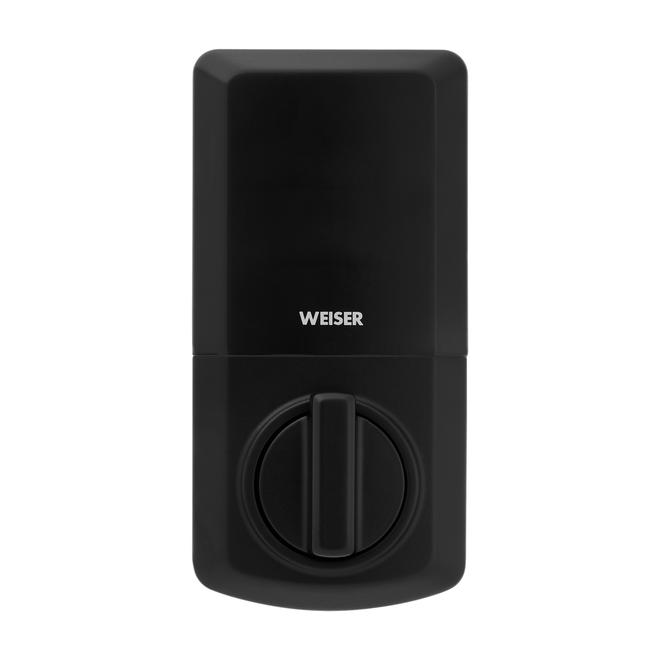 Weiser SmartCode SmartKey Matte Black Electronic Deadbolt with Keypad