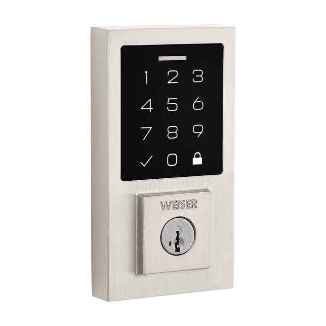 Weiser SmartCode SmartKey Satin Nickel Electronic Deadbolt with Lighted  Touchpad 9GED92700-003 RONA
