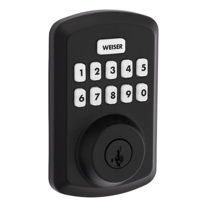 Powerbolt Black Single-cylinder SmartKey Electronic Deadbolt