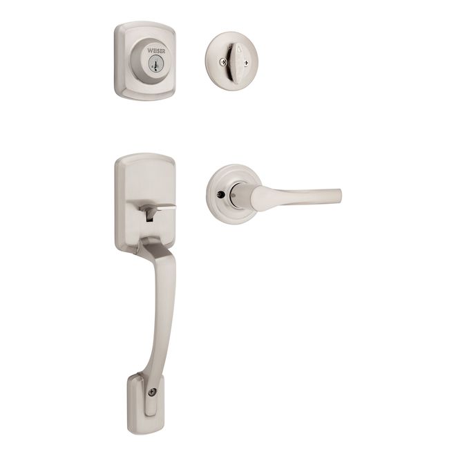 Weiser Henley Stainless Steel SmartKey Handleset