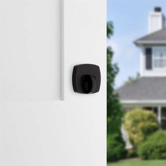 Pêne dormant Weiser Midtown avec technologie SmartKey, noir mat