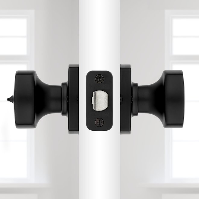 Weiser Prague Knob - Bed/Bath Privacy Locking Door Knob - Matte Black