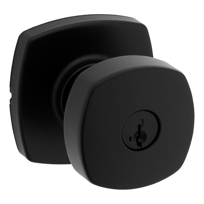 Weiser Prague Black No Deadbolt Key Knob