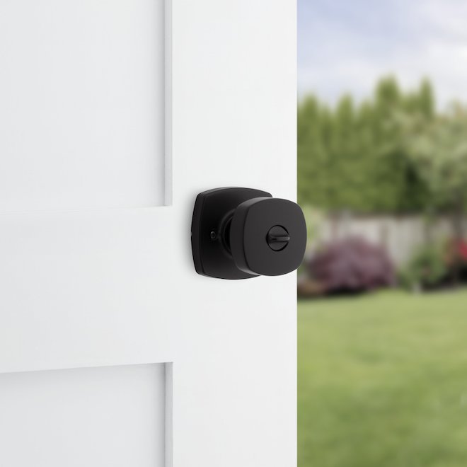 Weiser Prague Keyed Entry Door Knob with SmartKey Technology - Matte Black