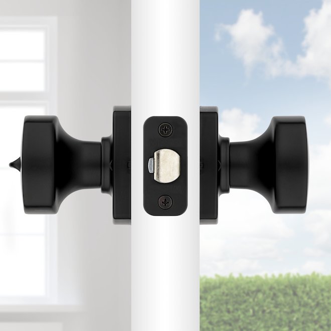 Weiser Prague Keyed Entry Door Knob with SmartKey Technology - Matte Black
