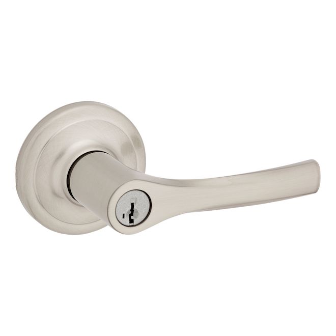 Weiser Henley Satin Nickel No Deadbolt Reversible Keyed Lever 1-Pack