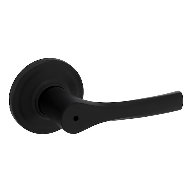 Weiser Henley Locking Door Lever for Bed or Bath Privacy Door - Matte Black