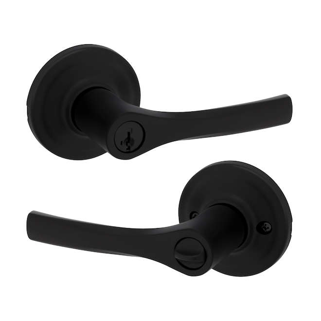 Weiser Henley Keyed Entry Door Lever with SmartKey Technology - Matte Black