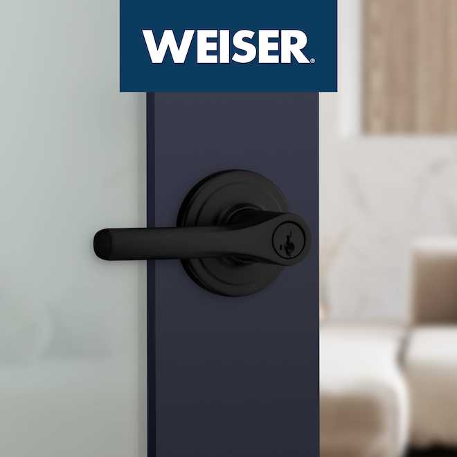Weiser Henley Keyed Entry Door Lever with SmartKey Technology - Matte Black