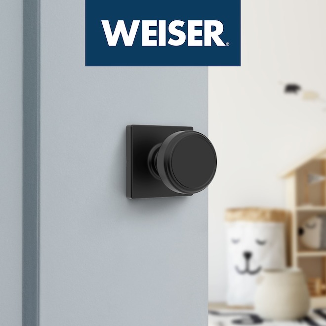 Weiser Maven Passage Door Knob for Hall or Closet Doors - Matte Black