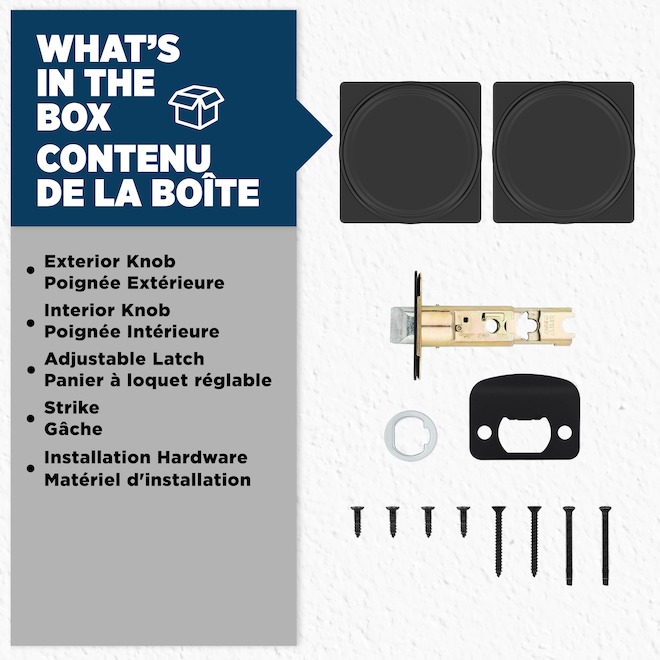 Weiser Maven Passage Door Knob for Hall or Closet Doors - Matte Black