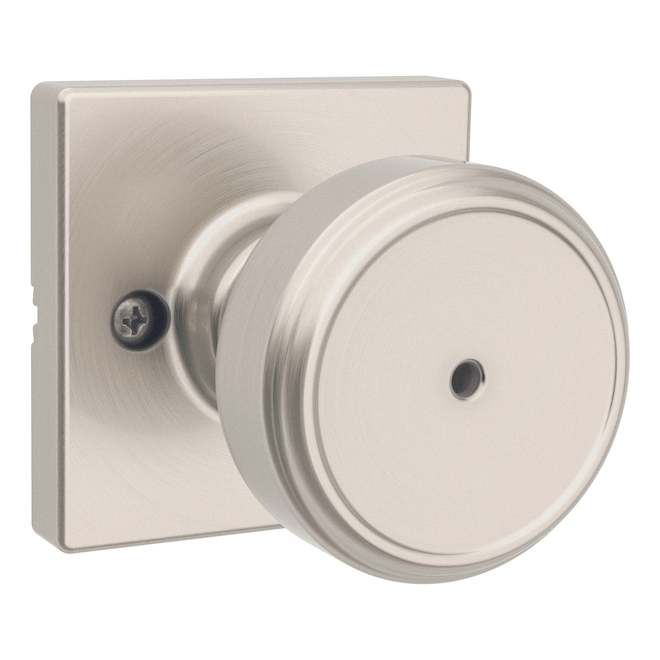 Weiser Maven Locking Door Knob for Bed or Bath Privacy Doors - Satin Nickel