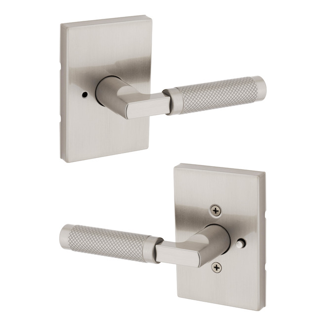 Weiser Prava Privacy Door Lever for Bedrooms and Bathrooms - Satin Nickel