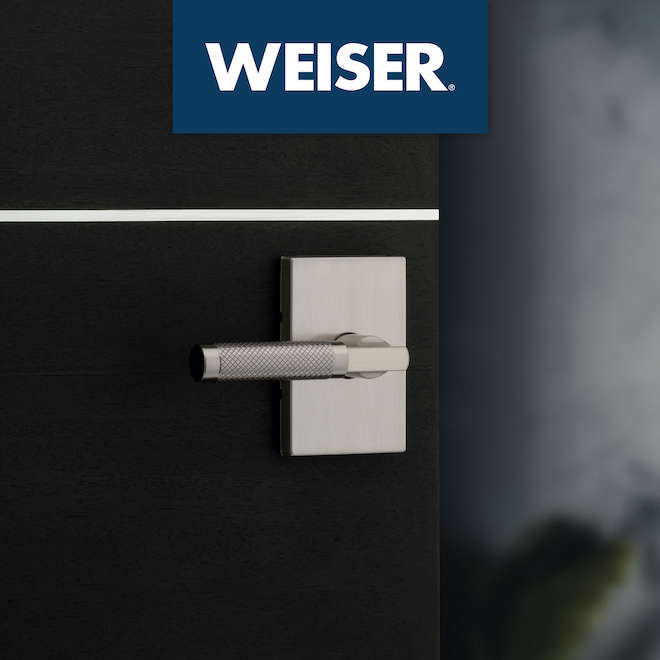 Weiser Prava Privacy Door Lever for Bedrooms and Bathrooms - Satin Nickel