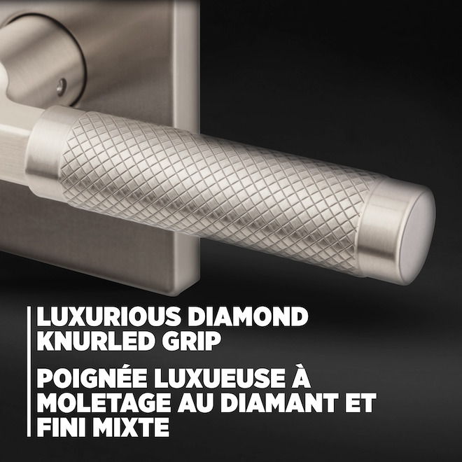 Weiser Prava Privacy Door Lever for Bedrooms and Bathrooms - Satin Nickel