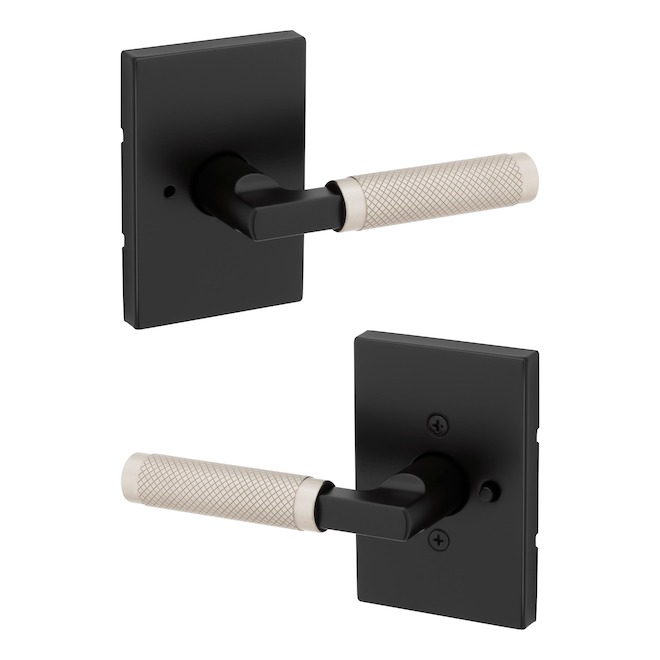 Weiser Prava Privacy Door Lever for Bedrooms and Bathrooms - Matte Black