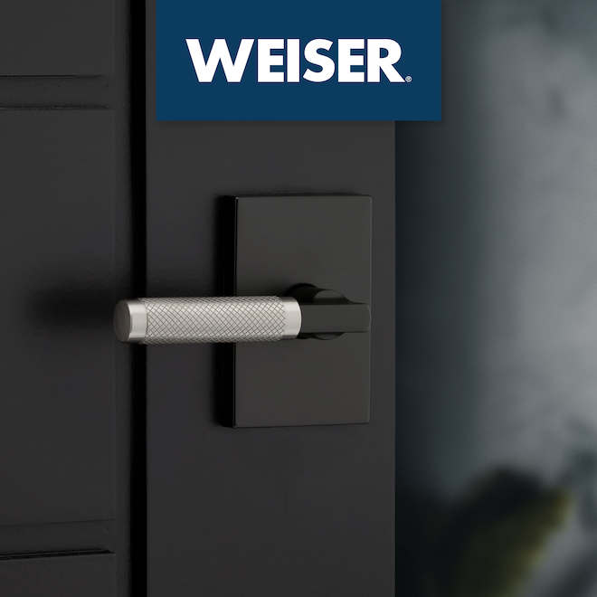Weiser Prava Privacy Door Lever for Bedrooms and Bathrooms - Matte Black