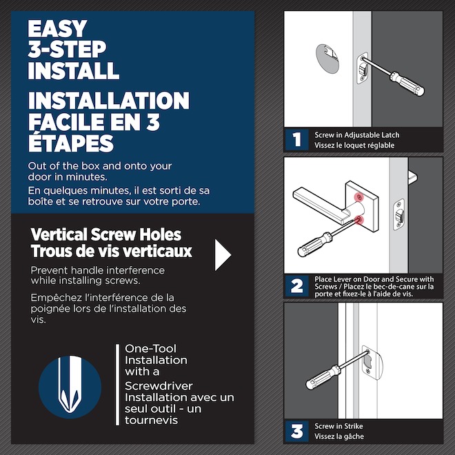 Weiser Prava Keyed Entry Door Lever Set with SmartKey Technology - Matte Black