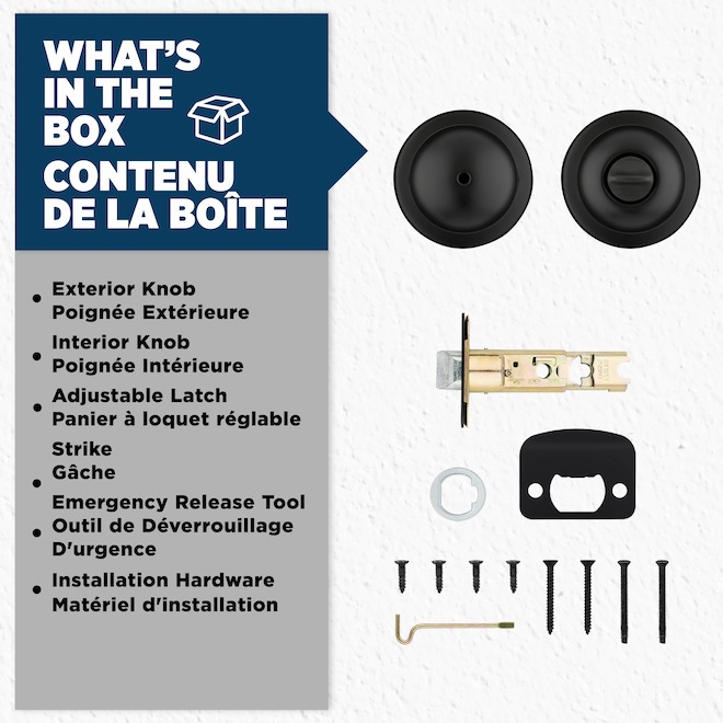 Weiser Yukon Privacy Door Knob for Bedrooms and Bathrooms - Matte Black