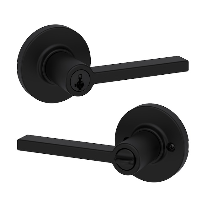Weiser Casey Entry Lever with SmartKey Technology - Matte Black