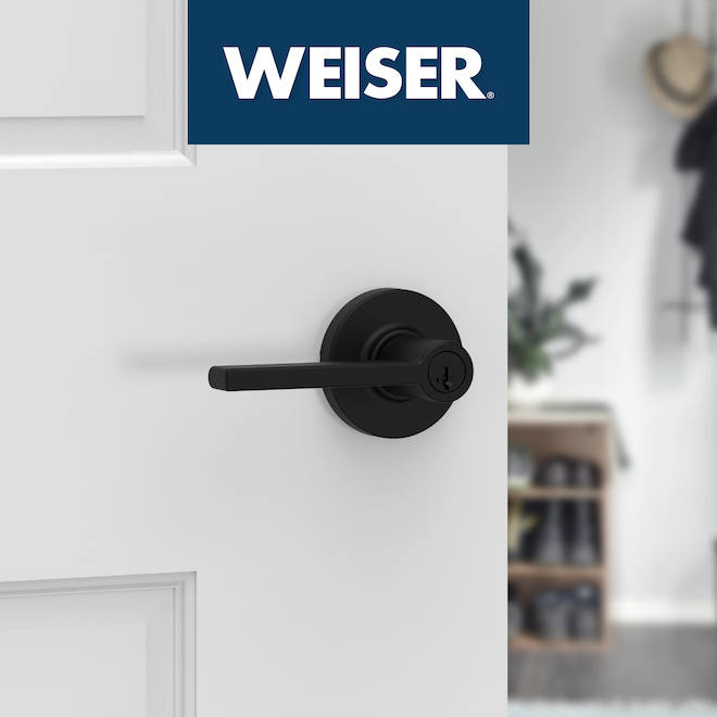 Weiser Casey Entry Lever with SmartKey Technology - Matte Black