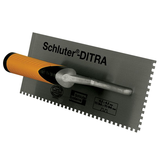 DITRA Square-Notch Metal Trowel - 11/64" x 11/64"