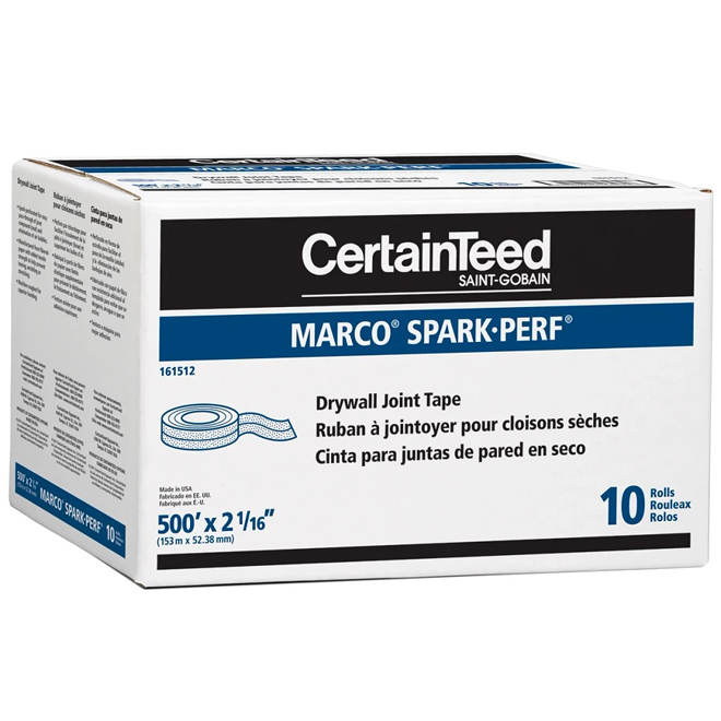 CertainTeed Marco Spark-Perf 2 1/16-In x 500-Ft Perforated Paper Drywall Joint Tape