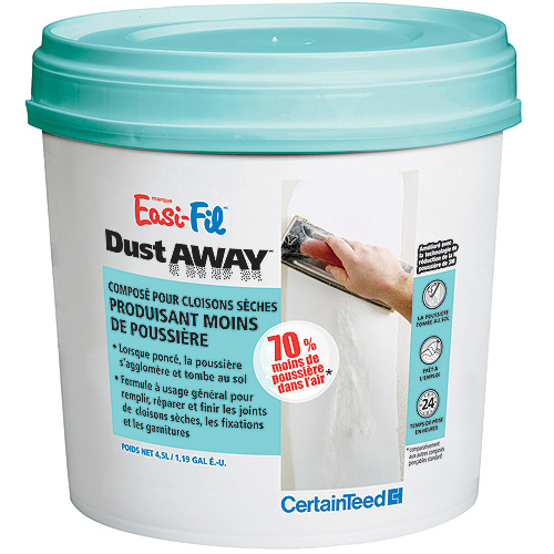 Ciment à joints Easi-Fil Dust Away de CertainTeed , prémélangé, 4,5 L