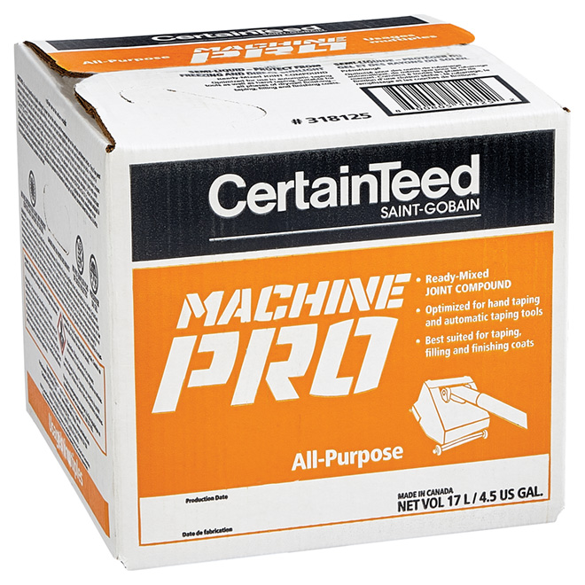 CertainTeed Machine Pro Drywall Joint Compound - 17-L - Premixed - All-Purpose - 1000-sq. ft.