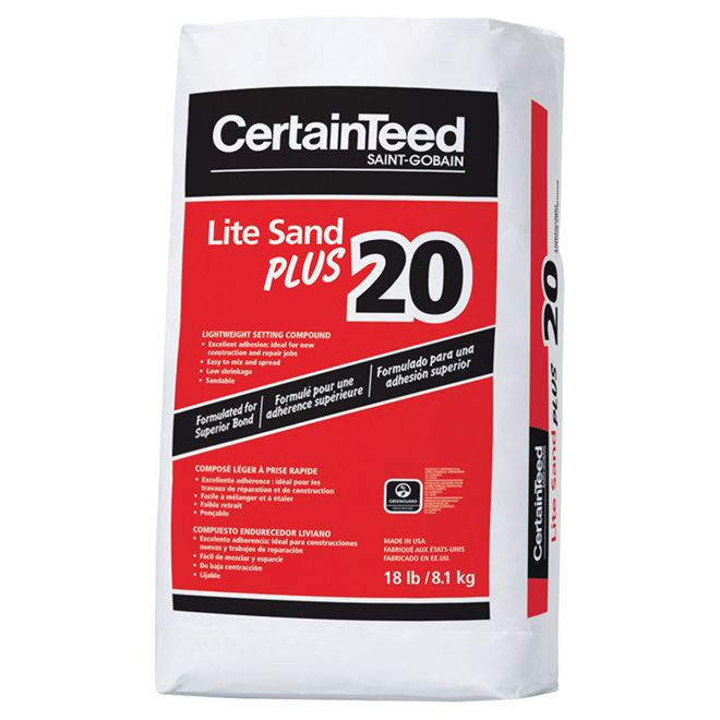 CertainTeed Lite Sand Plus 20 Lightweight Setting Compound - 8.1-kg - 300-sq. ft.