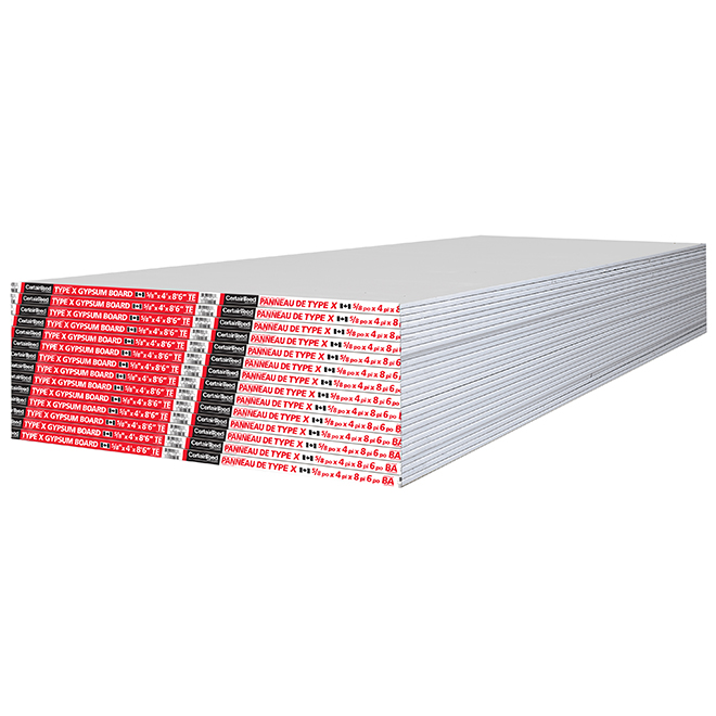 Certainteed Proroc Type X Fire Resistant Gypsum Drywall Board For Walls 